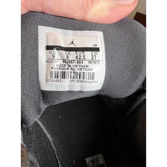 Jordan Men's Jumpman Pro Quick Sneakers Anthracite 932687-004 ~ Size 9 - Picture 7 of 11